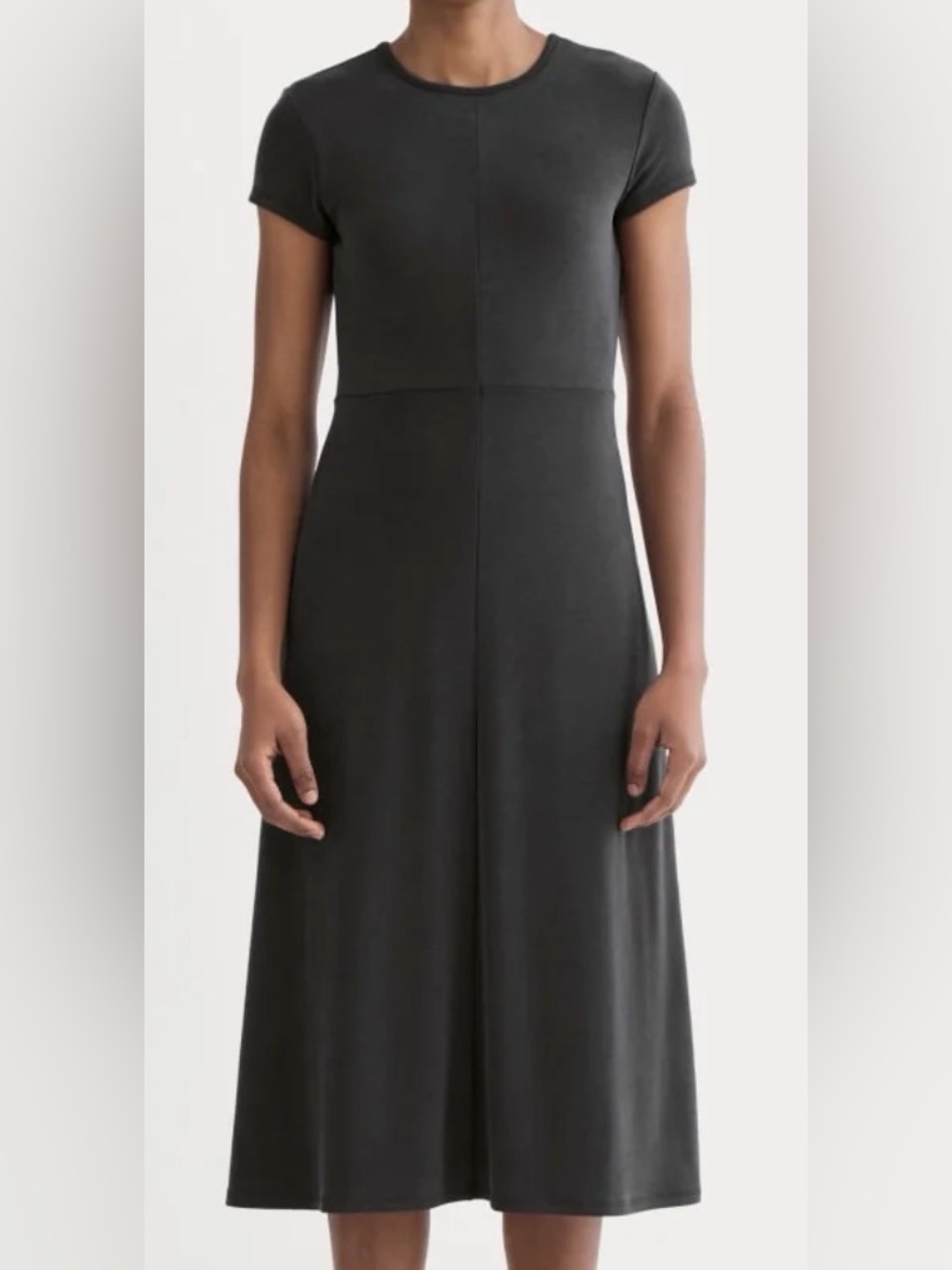 Everlane The Midi Tee Dress in Butterknit Black S